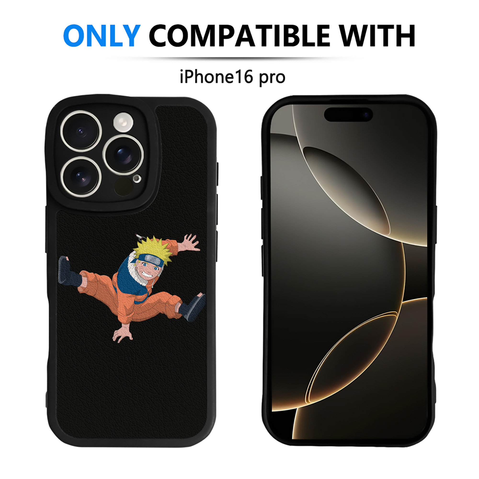 （画像用） NARUTO -ナルト- うずまき ナルト Uzumaki Naruto 【iPhone 16シリーズ対応】シリコンスマホケース（レザー調） 材質：シリコン